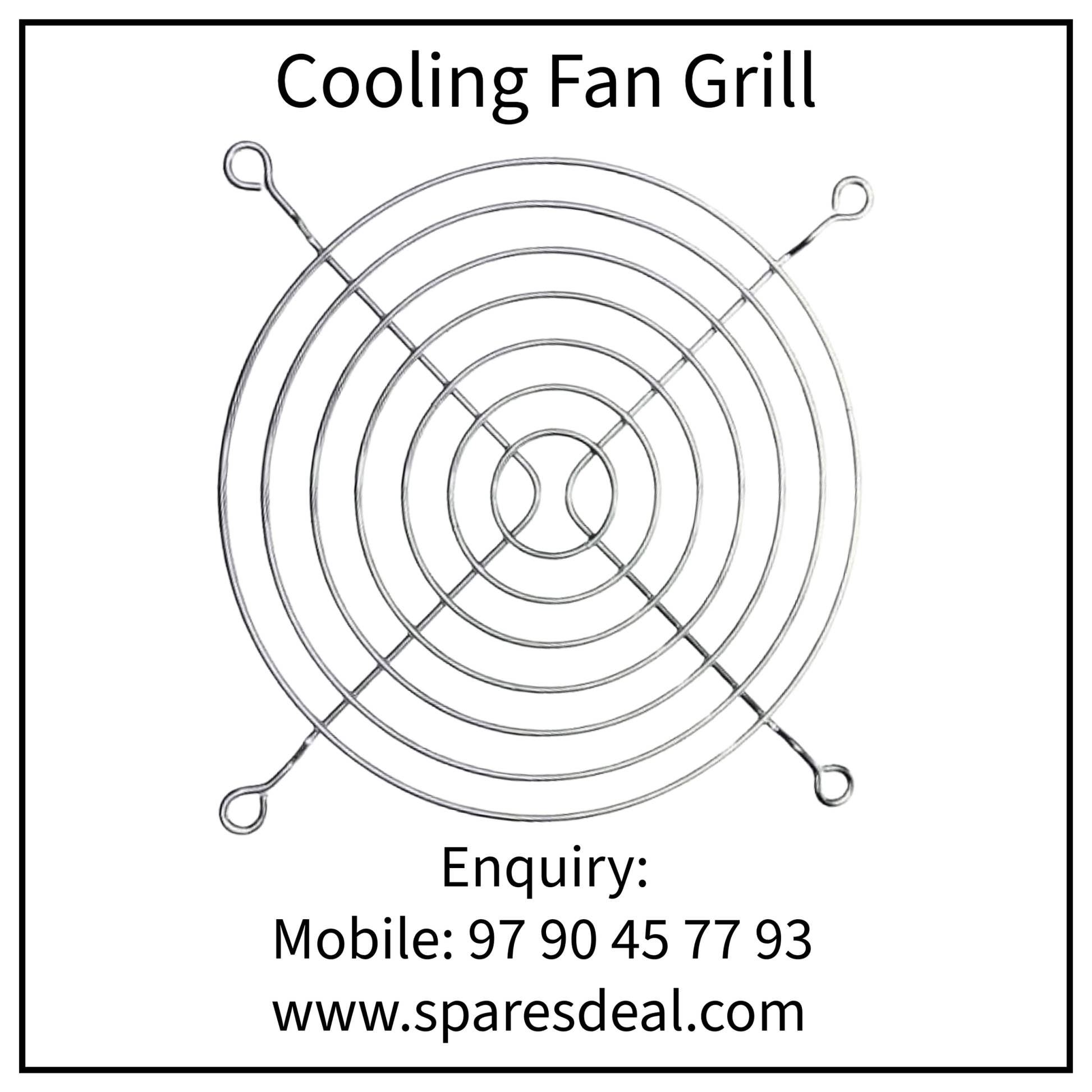 4 Inch Fan Grill Metal Guard | PC Cabinet Cooling Fan Protector | Exhaust Fan Cover | Steel Wire Grill - SparesDeal
