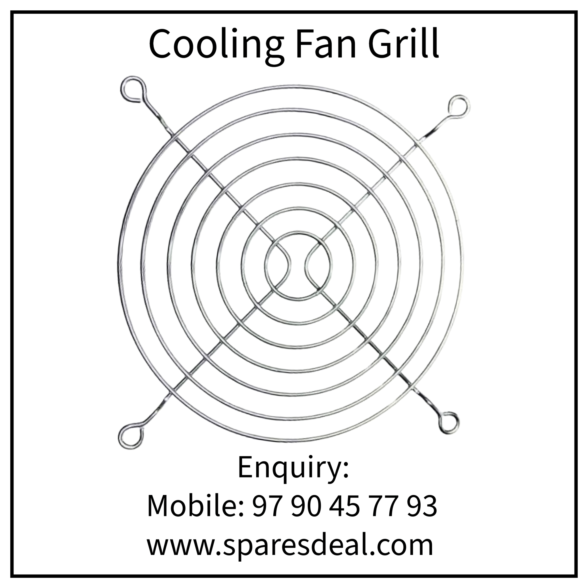 4 Inch Fan Grill Metal Guard | PC Cabinet Cooling Fan Protector | Exhaust Fan Cover | Steel Wire Grill - SparesDeal
