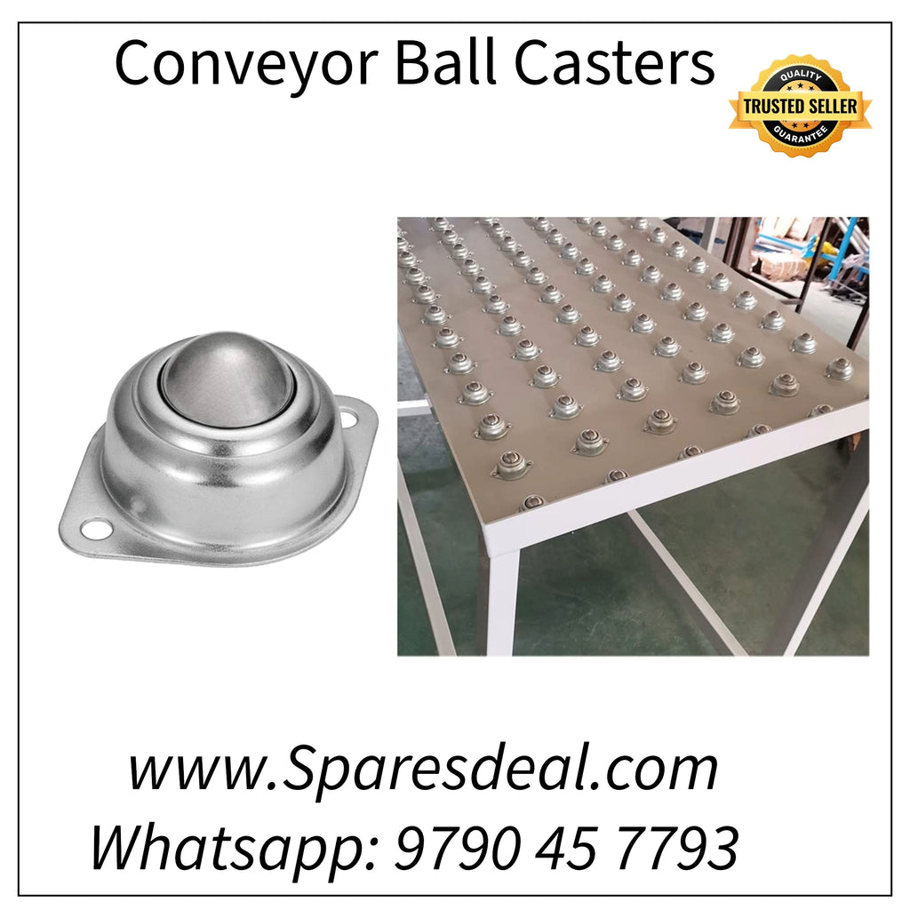 1"Roller Ball Transfer Bearing,Flange Mounted Carbon Steel Round Ball Transfer Unit Universal Rotation Ball Casters for Conveyor,Roller Stand,Transmission, Load 400 lbs