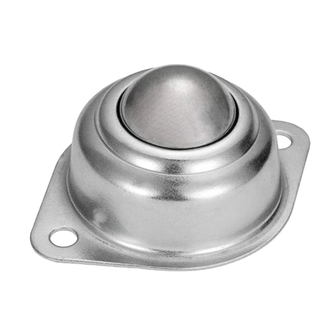 1"Roller Ball Transfer Bearing,Flange Mounted Carbon Steel Round Ball Transfer Unit Universal Rotation Ball Casters for Conveyor,Roller Stand,Transmission, Load 400 lbs